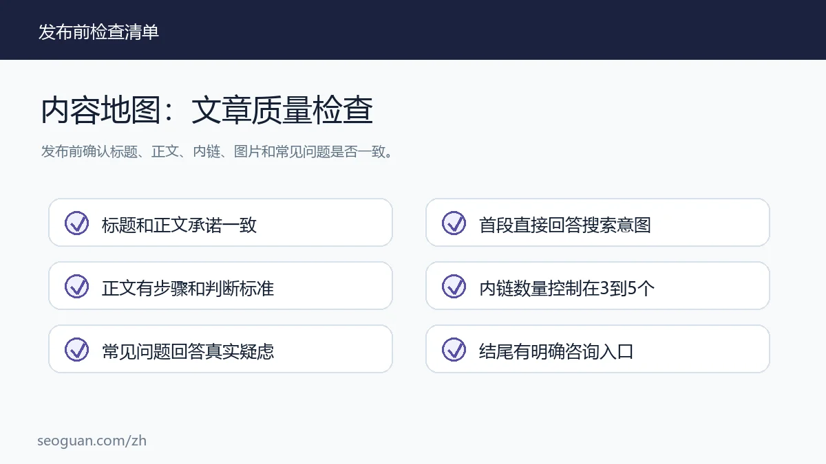 内容地图 内容地图:文章质量检查