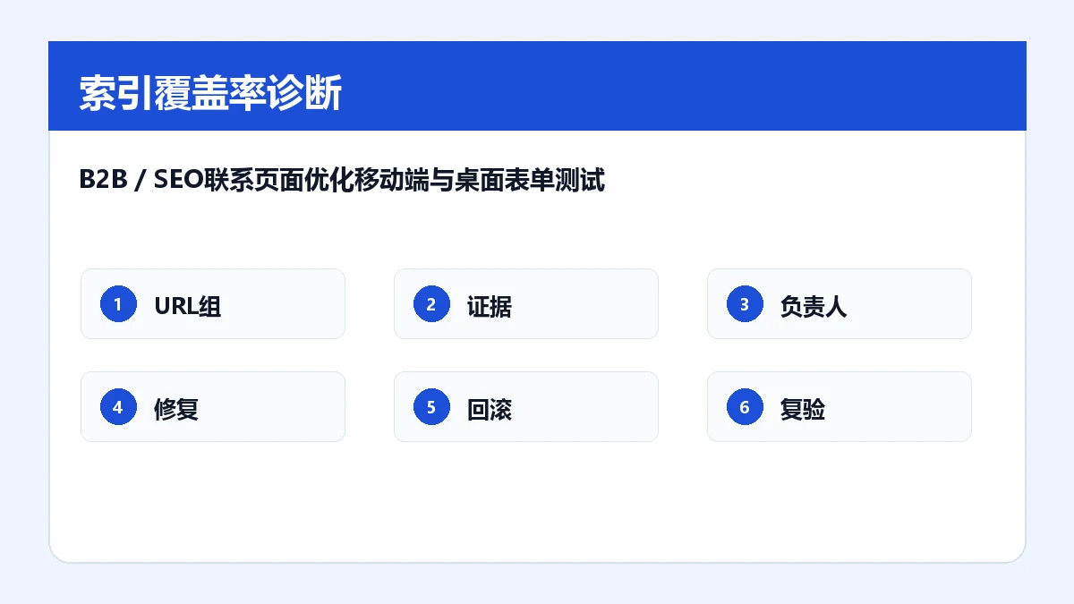 B2B SEO联系页面优化移动端与桌面表单测试