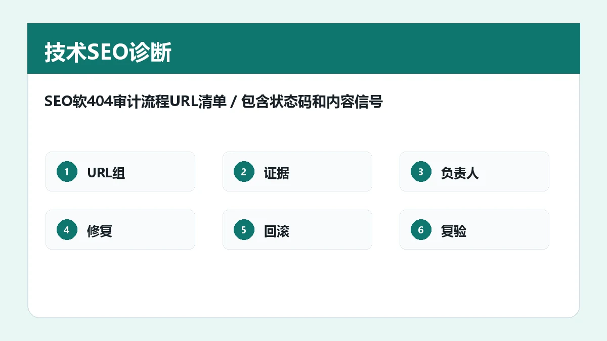 SEO软404审计流程怎么做：抓取、内容与索引证据