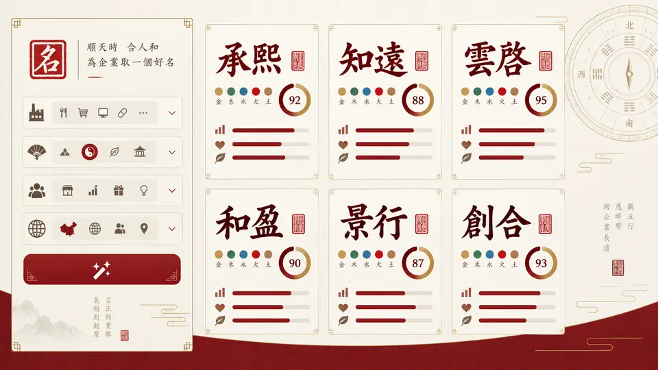 Chinese Business Names公司起名工具网站首页